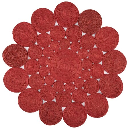 Safavieh 8 x 8 ft. Natural Fiber Hand Woven Round Area Rug, Rust NF363P-8R